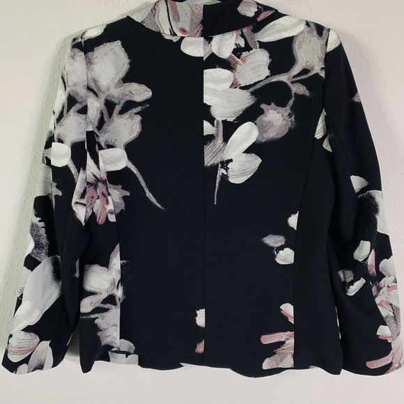 Adrianna Papell Black Purple Floral Blazer - Picture 4 of 4